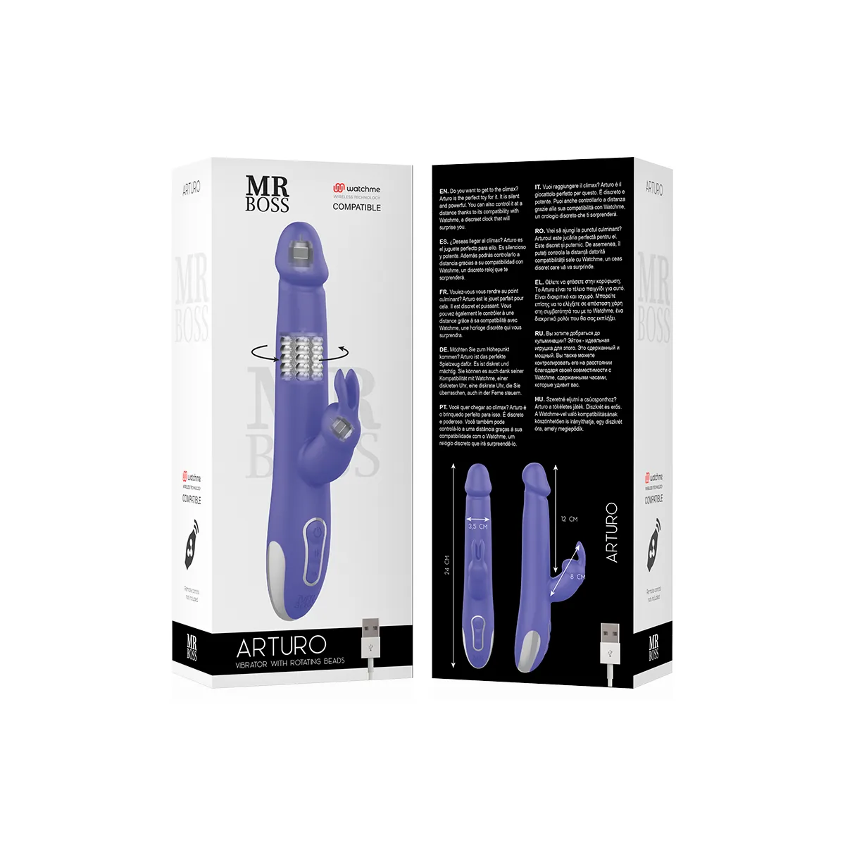 Arturo Vibrator & Rotator Kompatibel mit Watchme Wireless Technology von Mr, Boss | Fesselliebe.de