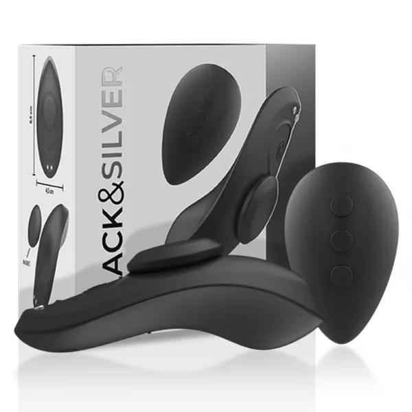 Preston wiederaufladbarer Silikon-Vibrator-Pantie Schwarz von Black&Silver | Fesselliebe.de