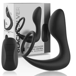 Analmassager mit Fernbedienung, wiederaufladbares Silikon Schwarz von Black&Silver | Fesselliebe.de