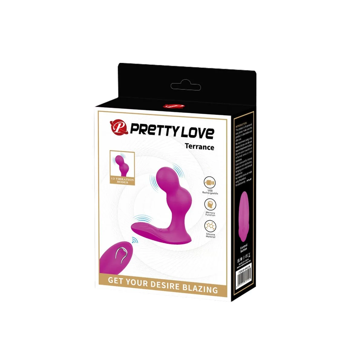 Terrance Anal Vibrator Massager mit Fernbedienung von Pretty Love | Fesselliebe.de