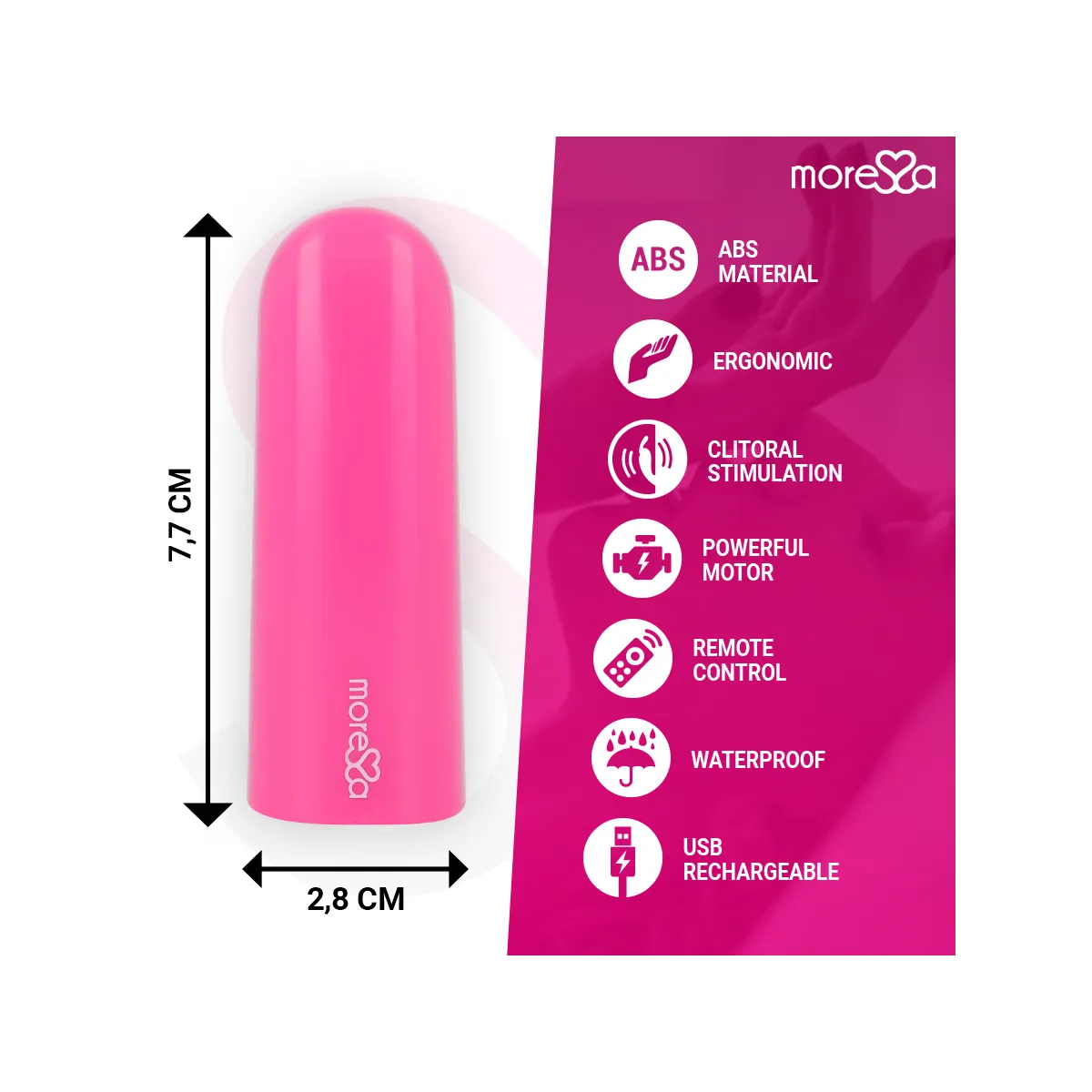 Nix Vibrator mit Fernbedienung Rosa von Moressa | Fesselliebe.de