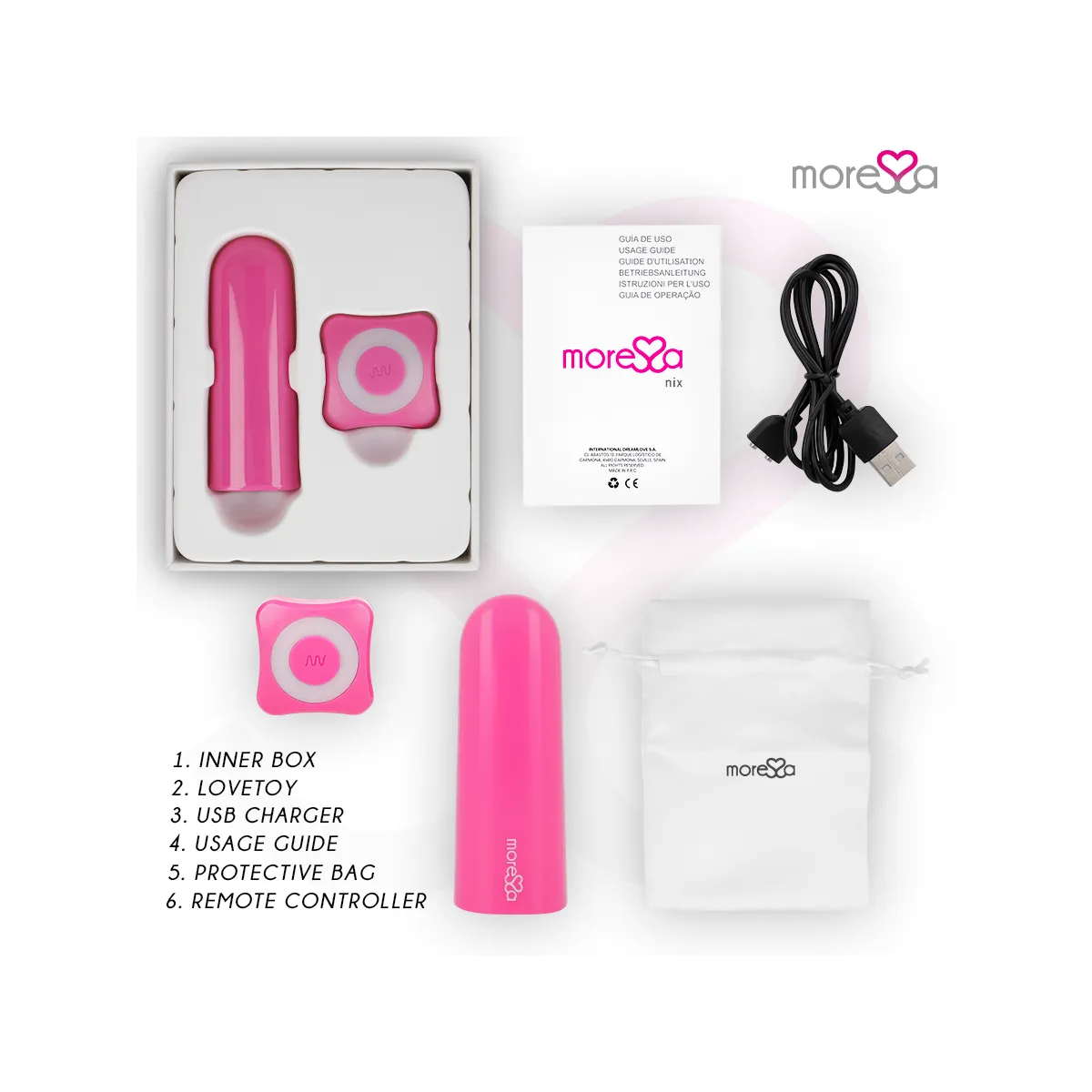 Nix Vibrator mit Fernbedienung Rosa von Moressa | Fesselliebe.de