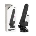 Realistischer Vibrator mit Fernbedienung Schwarz mit Hoden 19,5 cm -O- 4 cm von Basecock