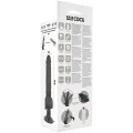 Realistischer Vibrator mit Fernbedienung Schwarz mit Hoden 19,5 cm -O- 4 cm von Basecock