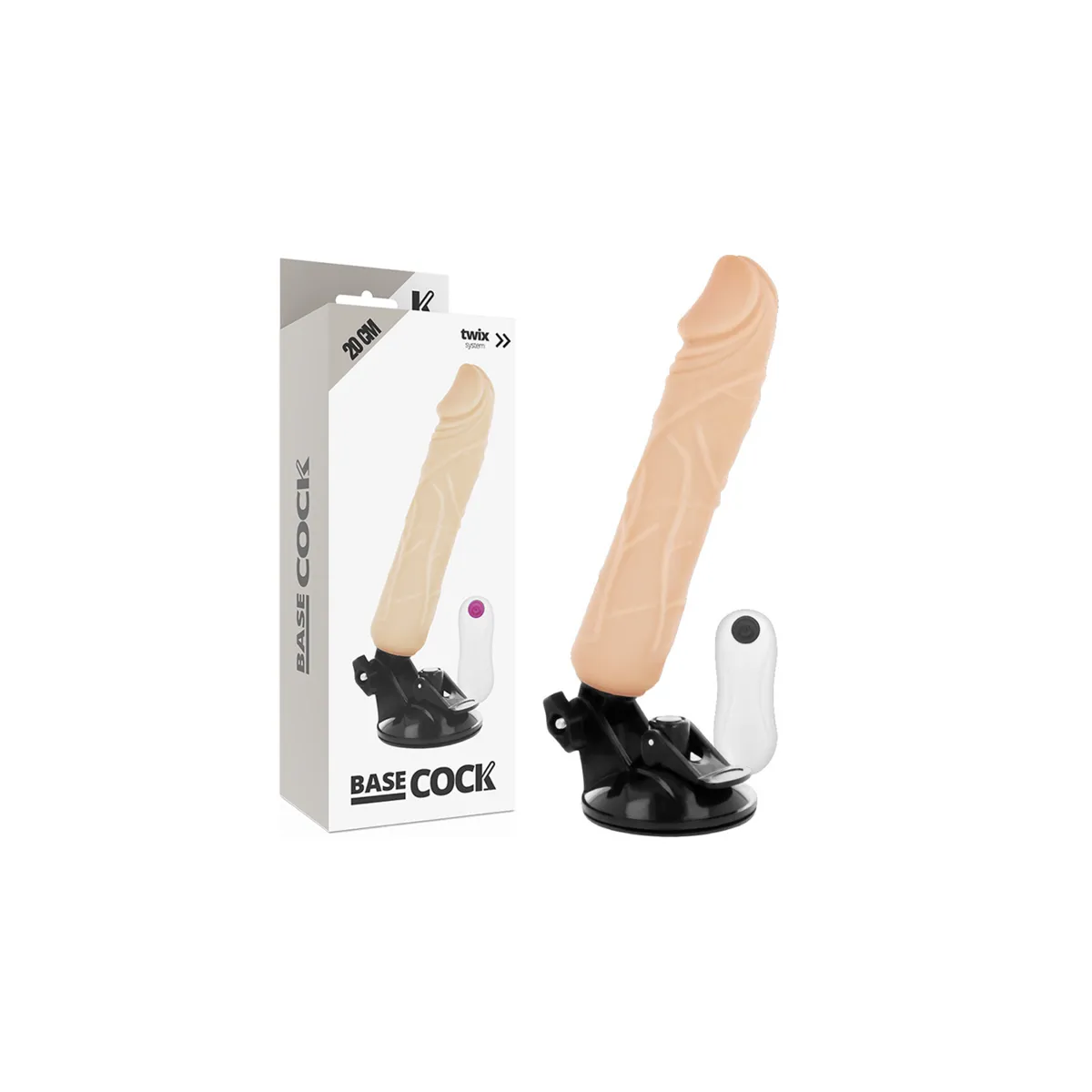 Realistischer natürlicher mit Fernbedienungsvibrator 20 cm -O- 4 cm von Basecock | Fesselliebe.de