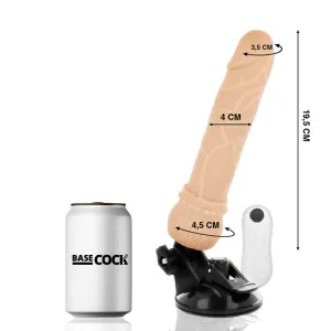 Realistischer natürlicher mit Fernbedienungsvibrator 19,5 cm -O- 4 cm von Basecock