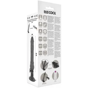 Realistischer Vibrator mit Fernbedienung Schwarz 19,5 cm -O- 4 cm von Basecock