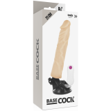 Realistischer Vibrator mit Fernbedienung Naturweiss 21 cm -O- 4 cm von Basecock | Fesselliebe.de