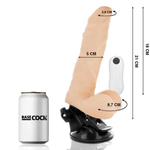 Biegsamer Vibrator natürlich mit Fernbedienung 21 cm -O- 5 cm von Basecock
