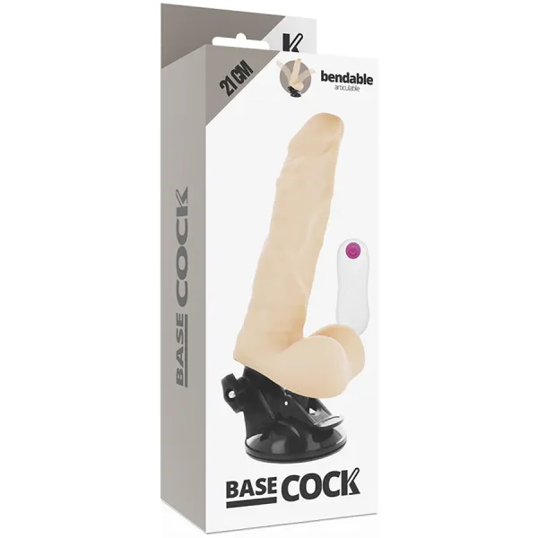 Biegsamer Vibrator natürlich mit Fernbedienung 21 cm -O- 5 cm von Basecock | Fesselliebe.de
