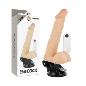 Biegsamer Vibrator natürlich mit Fernbedienung 20 cm -O- 4,5 cm von Basecock | Fesselliebe.de