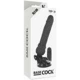 Realistischer Vibrator mit Fernbedienung Schwarz 19,5 cm -O- 4 cm von Basecock | Fesselliebe.de