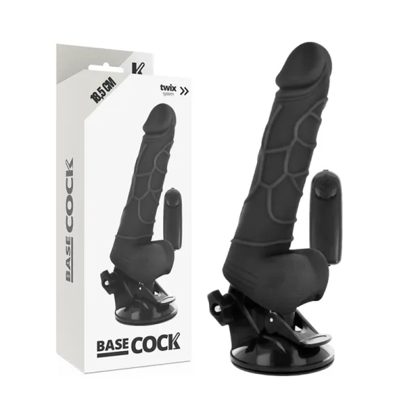 Realistischer Vibrator mit Fernbedienung Schwarz 18,5 cm -O- 4cm von Basecock | Fesselliebe.de