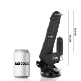 Realistischer Vibrator mit Fernbedienung Schwarz 18,5 cm -O- 4cm von Basecock | Fesselliebe.de