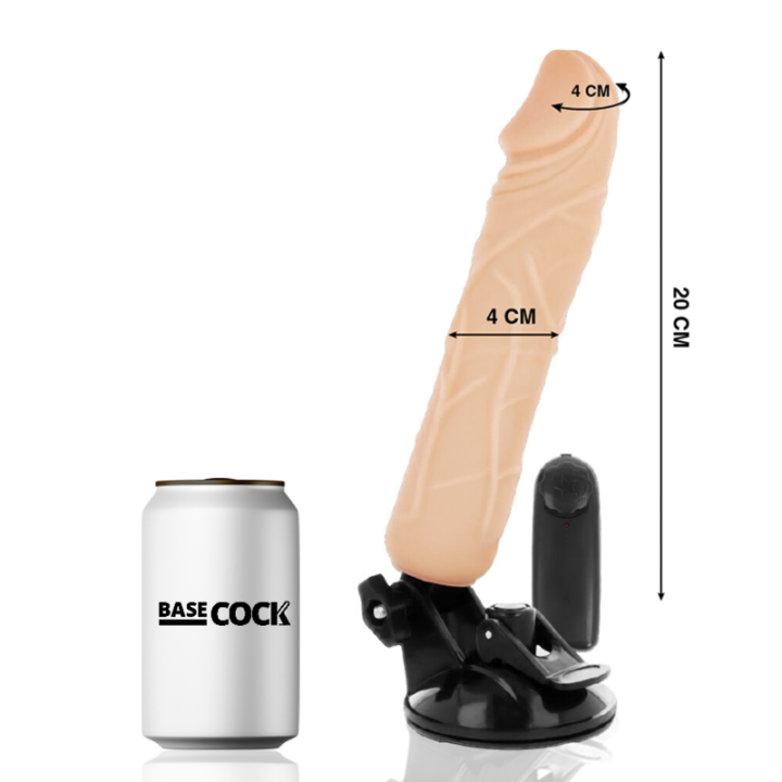 Realistischer Vibrator mit Fernbedienung natürlicher 20 cm -O- 4 cm von Basecock | Fesselliebe.de