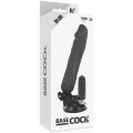 Realistischer Vibrator mit Fernbedienung Schwarz 20 cm -O- 4 cm von Basecock