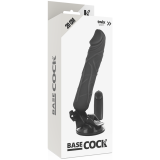 Realistischer Vibrator mit Fernbedienung Schwarz 20 cm -O- 4 cm von Basecock | Fesselliebe.de