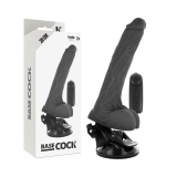 Realistischer Vibrator mit Fernbedienung Schwarz mit Hoden 20 cm -O- 4 cm von Basecock | Fesselliebe.de