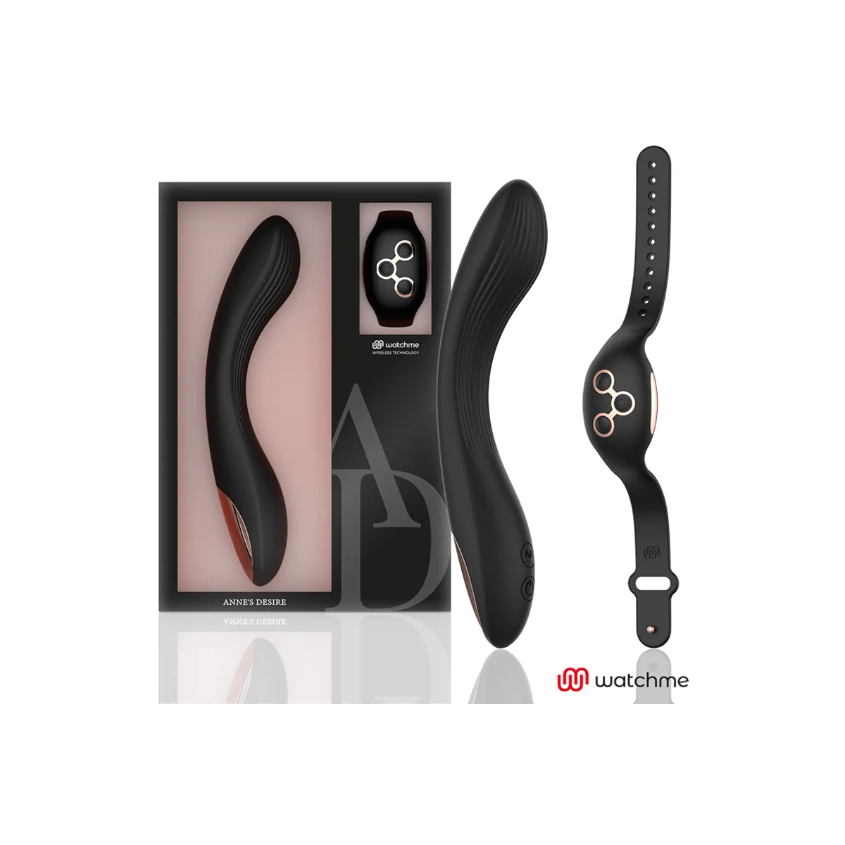 Curve mit Fernbedienungstechnologie eine Watchme Schwarz / Gold von anne´S Desire | Fesselliebe.de
