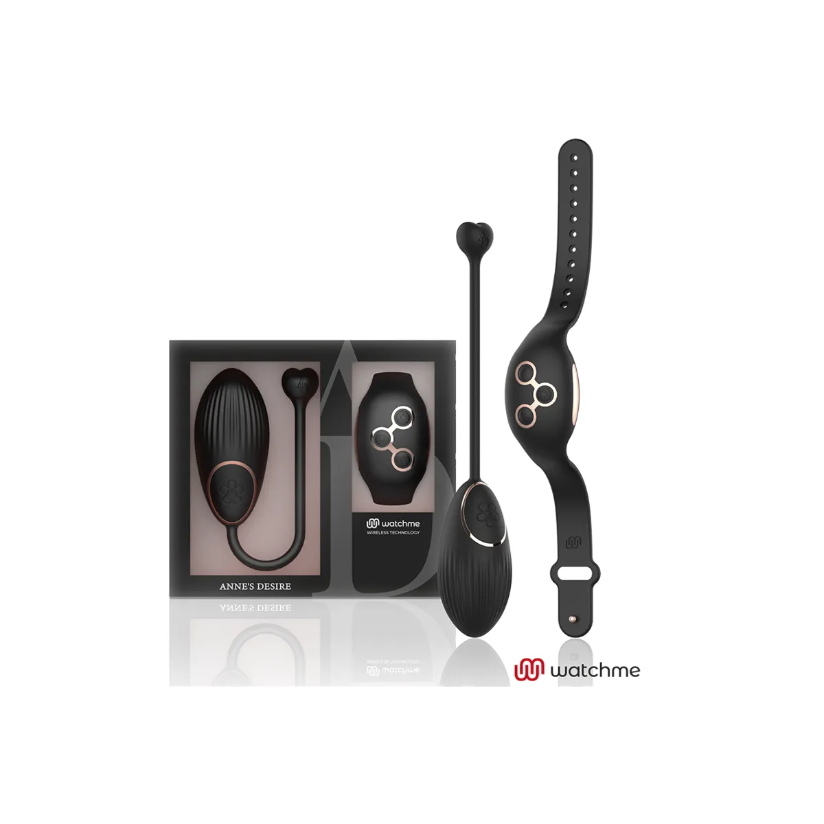 Egg mit Fernbedienungstechnologie Watchme Schwarz/Gold von anne´S Desire | Fesselliebe.de