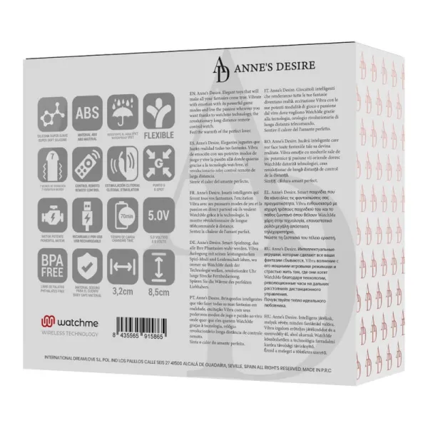 Dual Pleasure Tecnolog A Watchme Schwarz/Gold von anne´S Desire | Fesselliebe.de