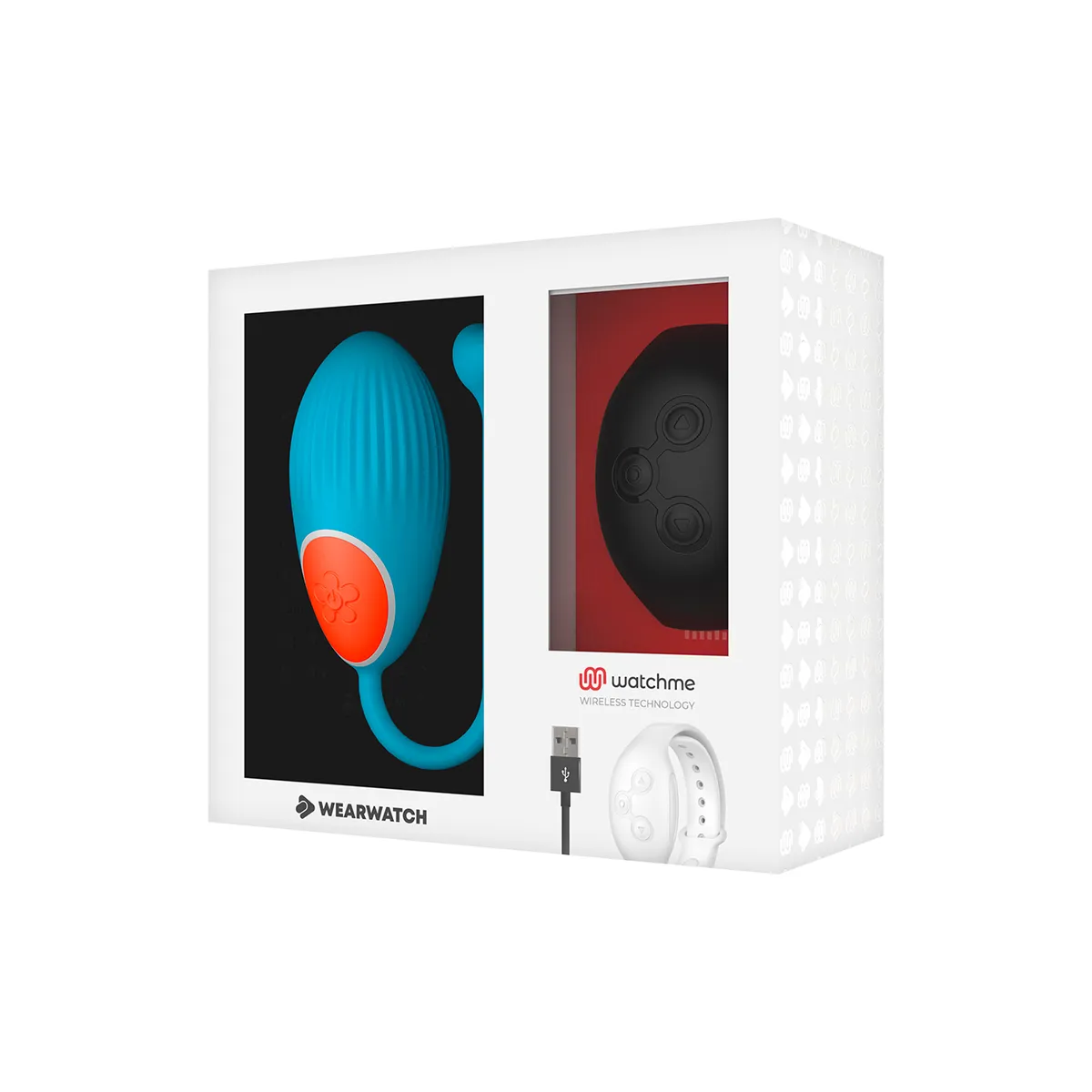 Watchme-Technologie mit Fernbedienung Egg Blue / Jet von Wearwatch | Fesselliebe.de