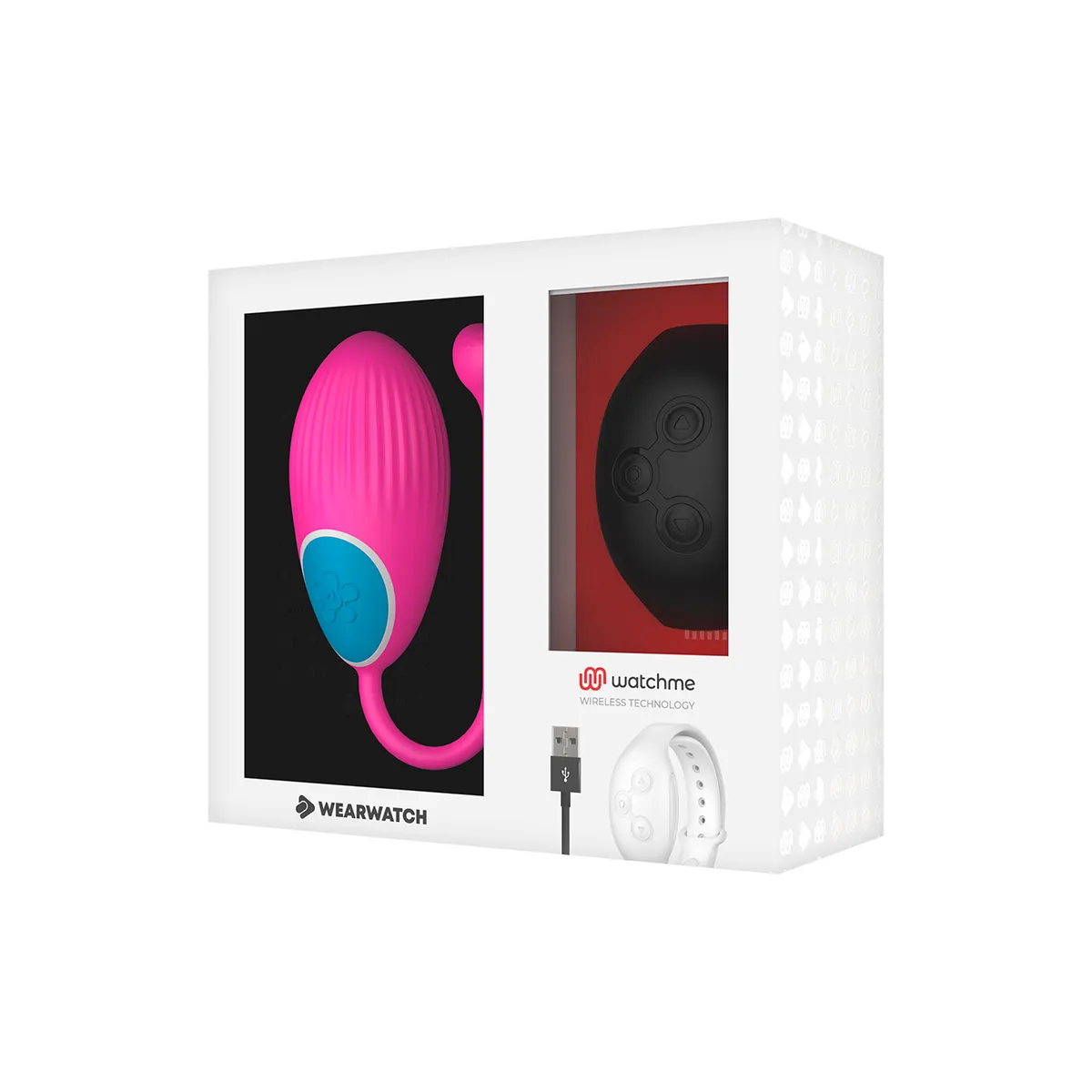 Watchme-Technologie mit Fernbedienung Egg Fuchsia / Jet von Wearwatch | Fesselliebe.de
