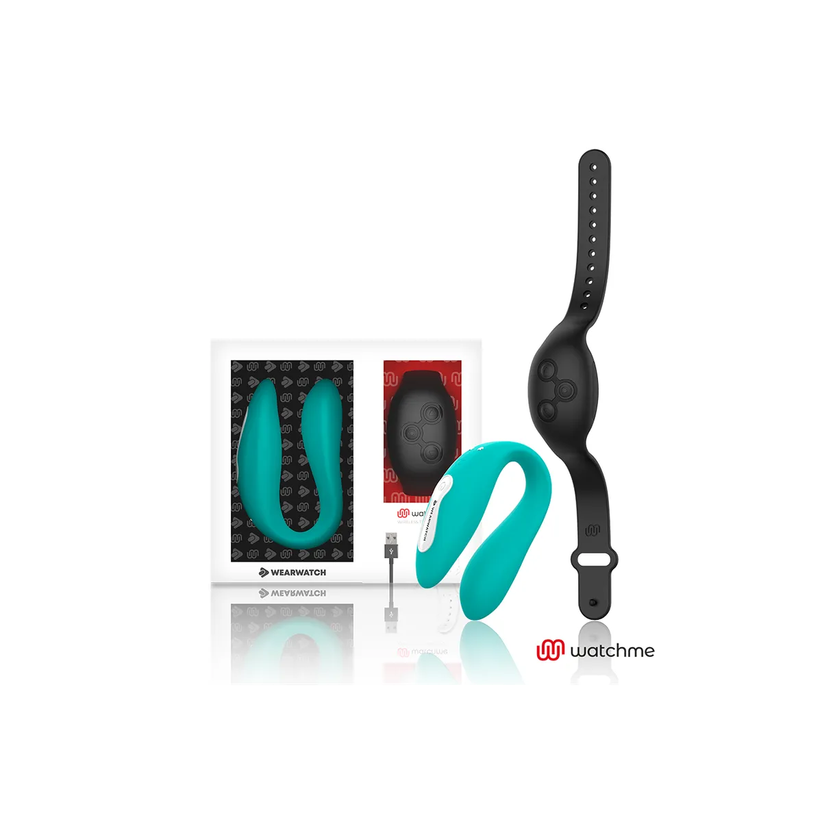 Dual-Technologie Vibrator Watchme Aquamarine / Jet von Wearwatch | Fesselliebe.de