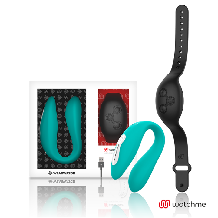 Dual-Technologie Vibrator Watchme Aquamarine / Jet von Wearwatch | Fesselliebe.de