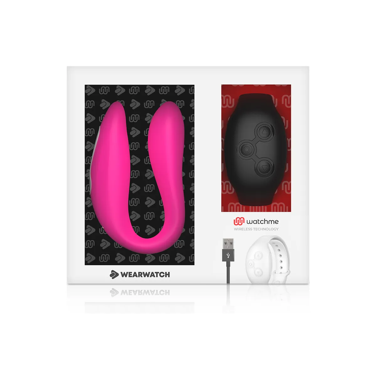 Watchme Dual Technology Vibrator Fuchsia/Azabache von Wearwatch | Fesselliebe.de
