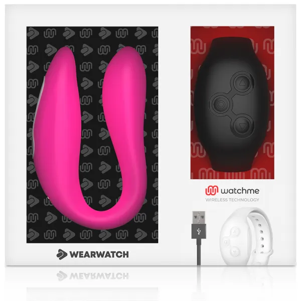 Watchme Dual Technology Vibrator Fuchsia/Azabache von Wearwatch | Fesselliebe.de