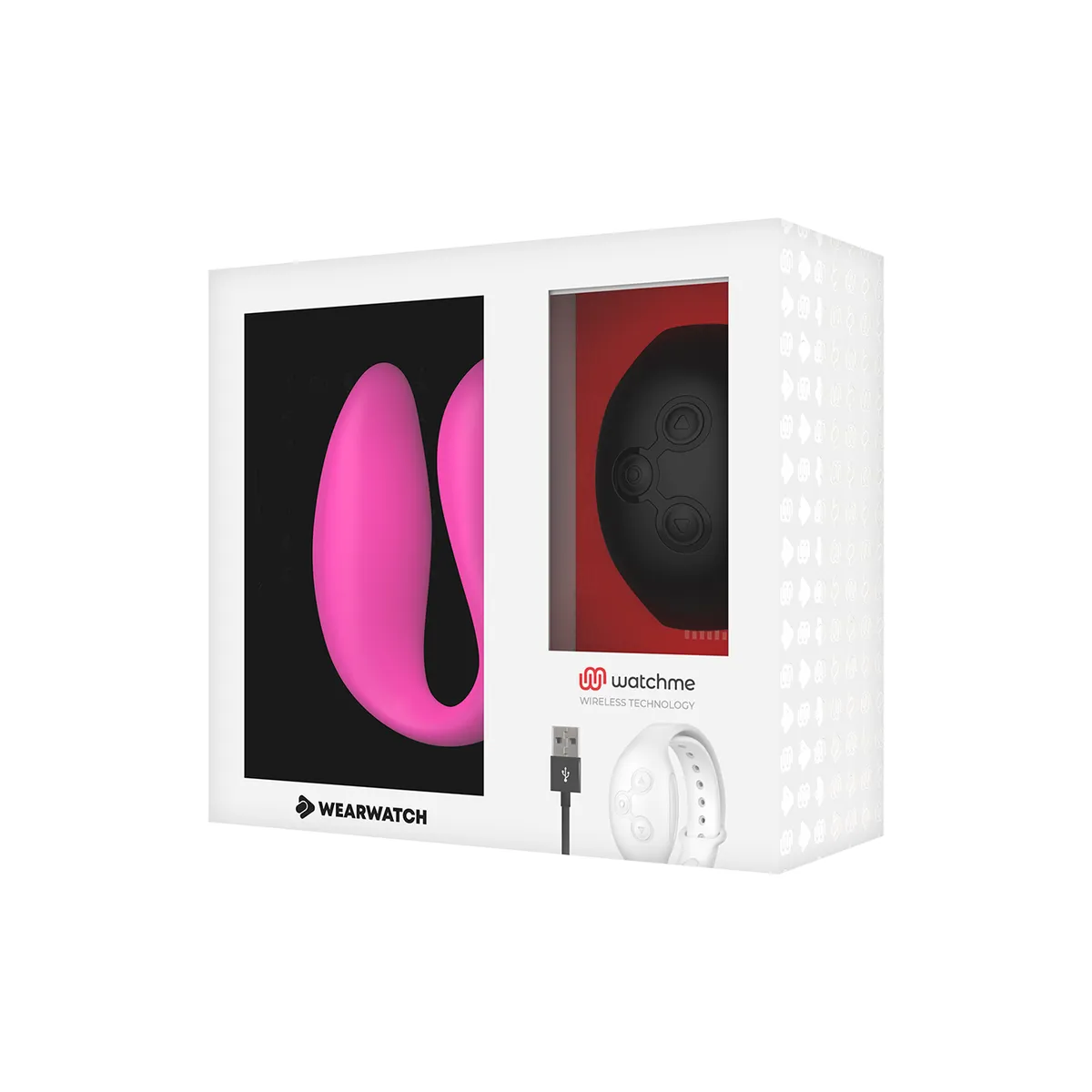 Watchme Dual Technology Vibrator Fuchsia/Azabache von Wearwatch | Fesselliebe.de