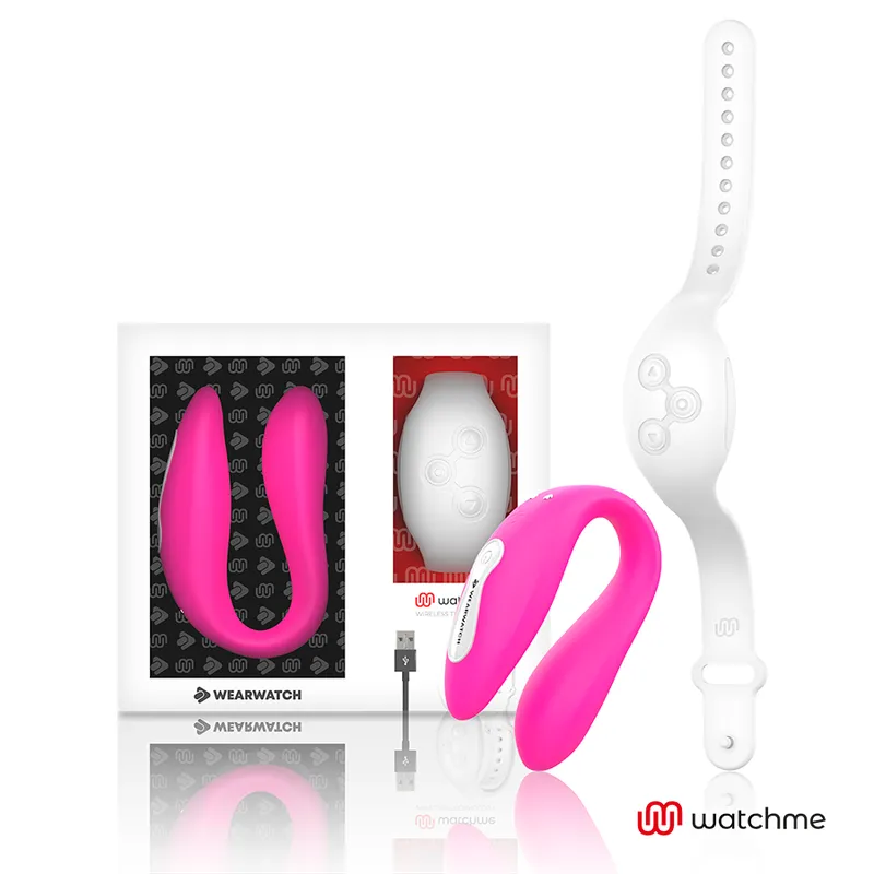 Watchme Dual Technology Vibrator Fuchsia / Snow von Wearwatch | Fesselliebe.de