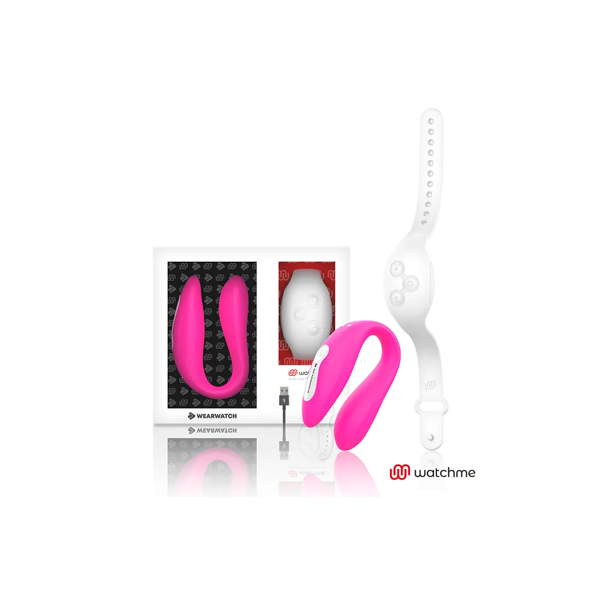 Watchme Dual Technology Vibrator Fuchsia / Snow von Wearwatch | Fesselliebe.de