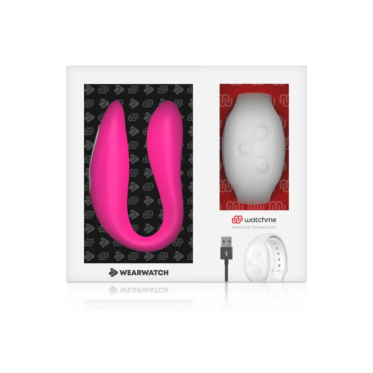 Watchme Dual Technology Vibrator Fuchsia / Snow von Wearwatch | Fesselliebe.de