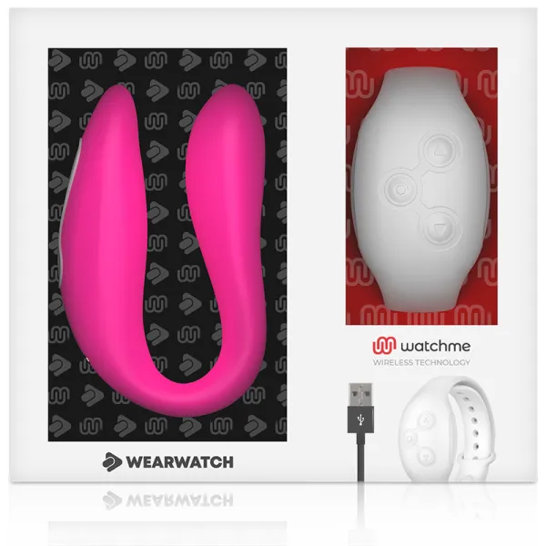 Watchme Dual Technology Vibrator Fuchsia / Snow von Wearwatch | Fesselliebe.de