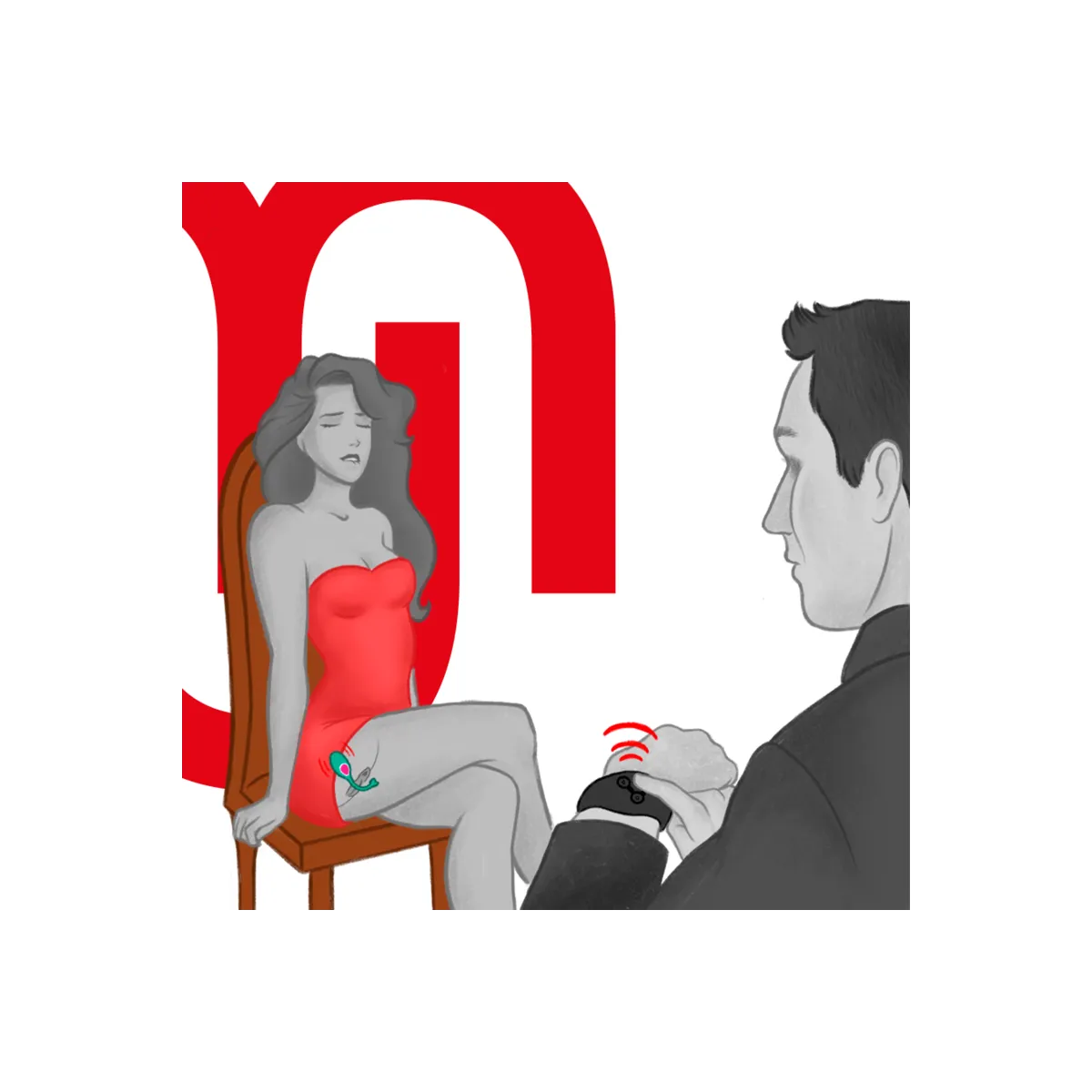 Wireless-Technologie-Uhr Pechschwarz von Watchme | Fesselliebe.de