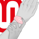 Wireless-Technologie-Uhr Zartes Rosa von Watchme | Fesselliebe.de