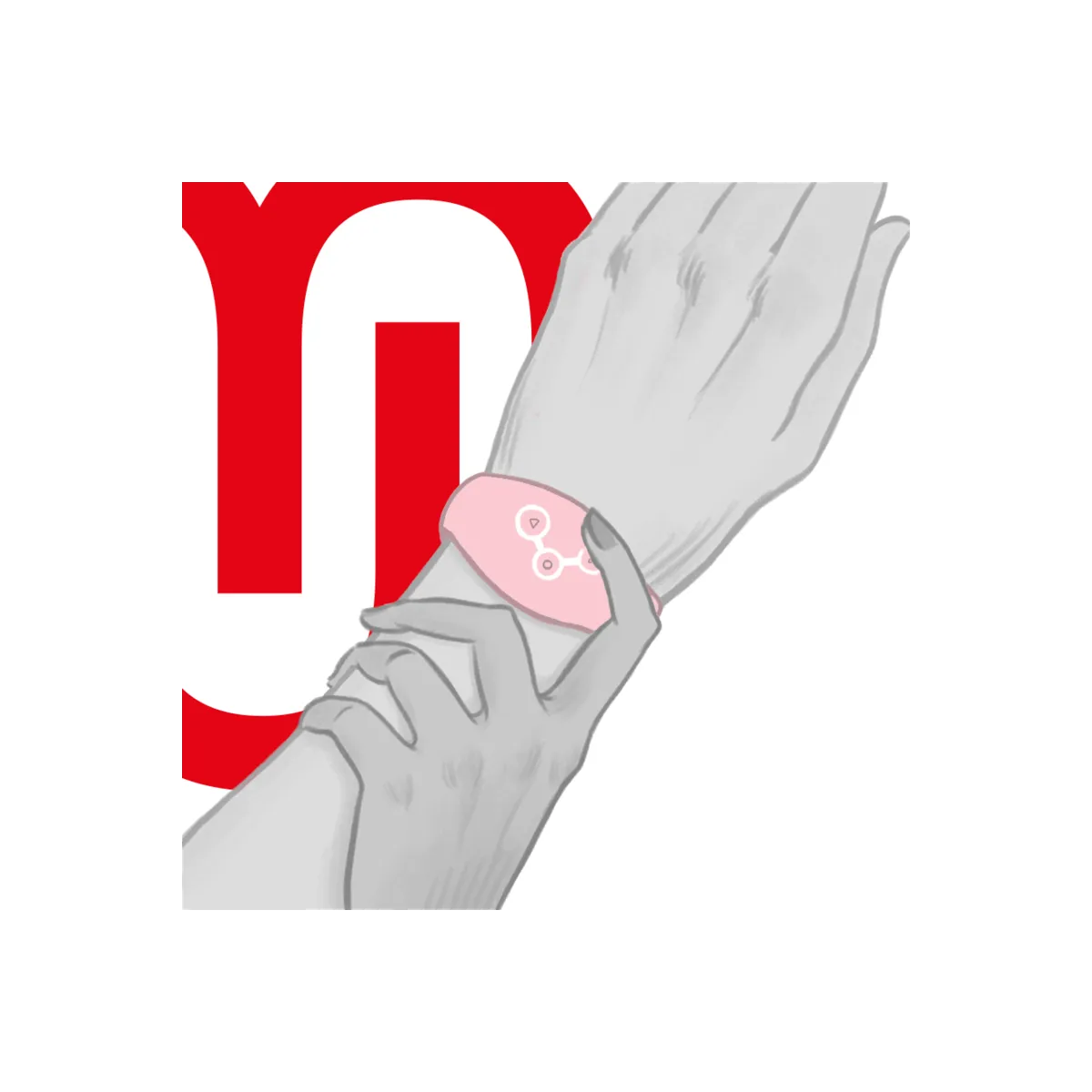 Wireless-Technologie-Uhr Zartes Rosa von Watchme | Fesselliebe.de