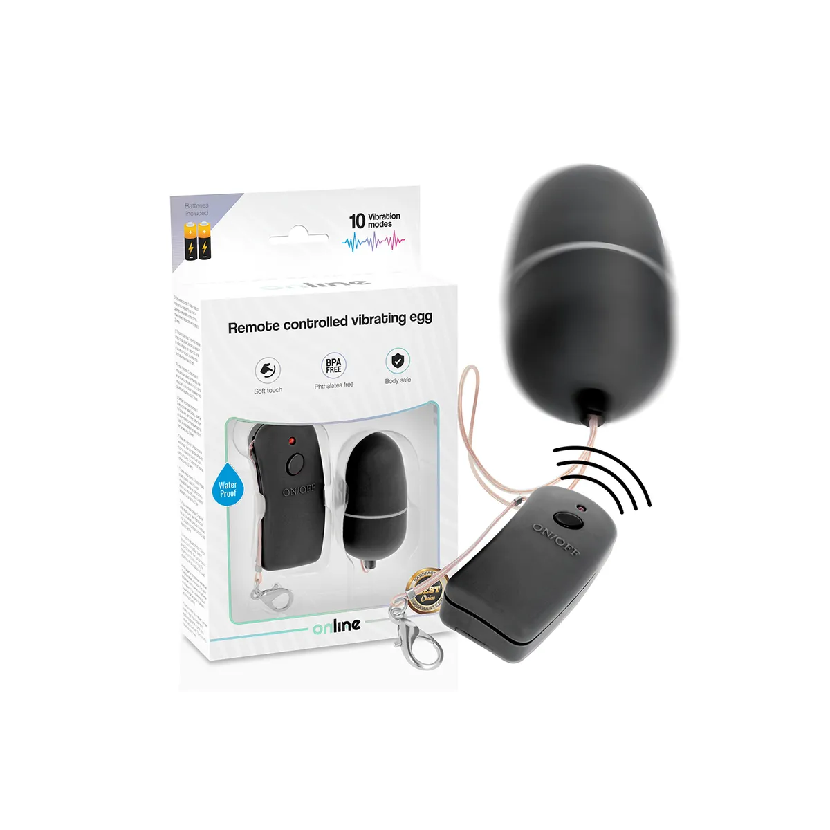 Vibrierendes Ei mit Schwarzer mit Fernbedienung von Online | Fesselliebe.de