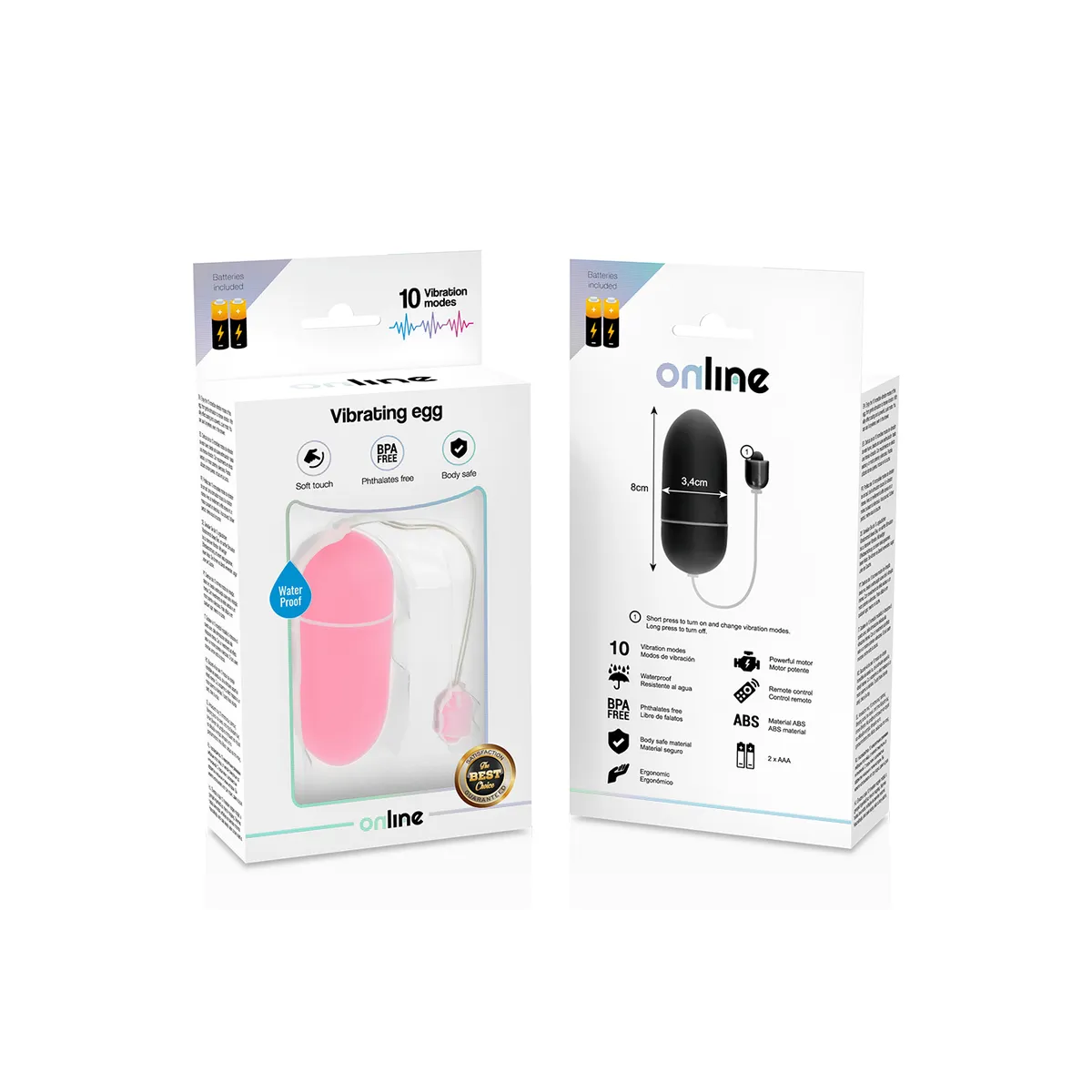 Rosa Wasserdichtes Vibrations-Ei von Online | Fesselliebe.de