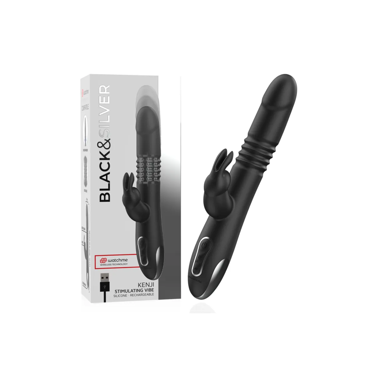 Kenji Stimulierende Vibe, Kompatibel mit Watchme Drahtloser Technologie von Black&Silver | Fesselliebe.de