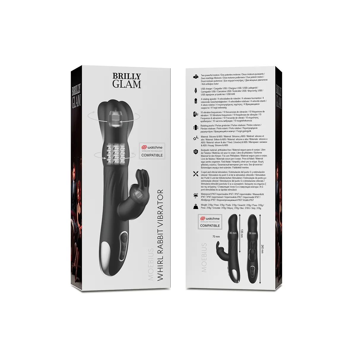 Moebius Rabbit Vibrator & Rotator Kompatibel mit Watchme Wireless Technology von Brilly Glam | Fesselliebe.de