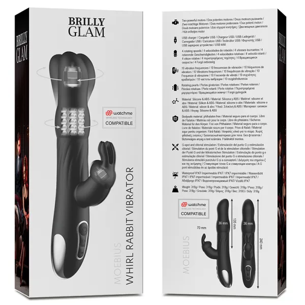 Moebius Rabbit Vibrator & Rotator Kompatibel mit Watchme Wireless Technology von Brilly Glam | Fesselliebe.de