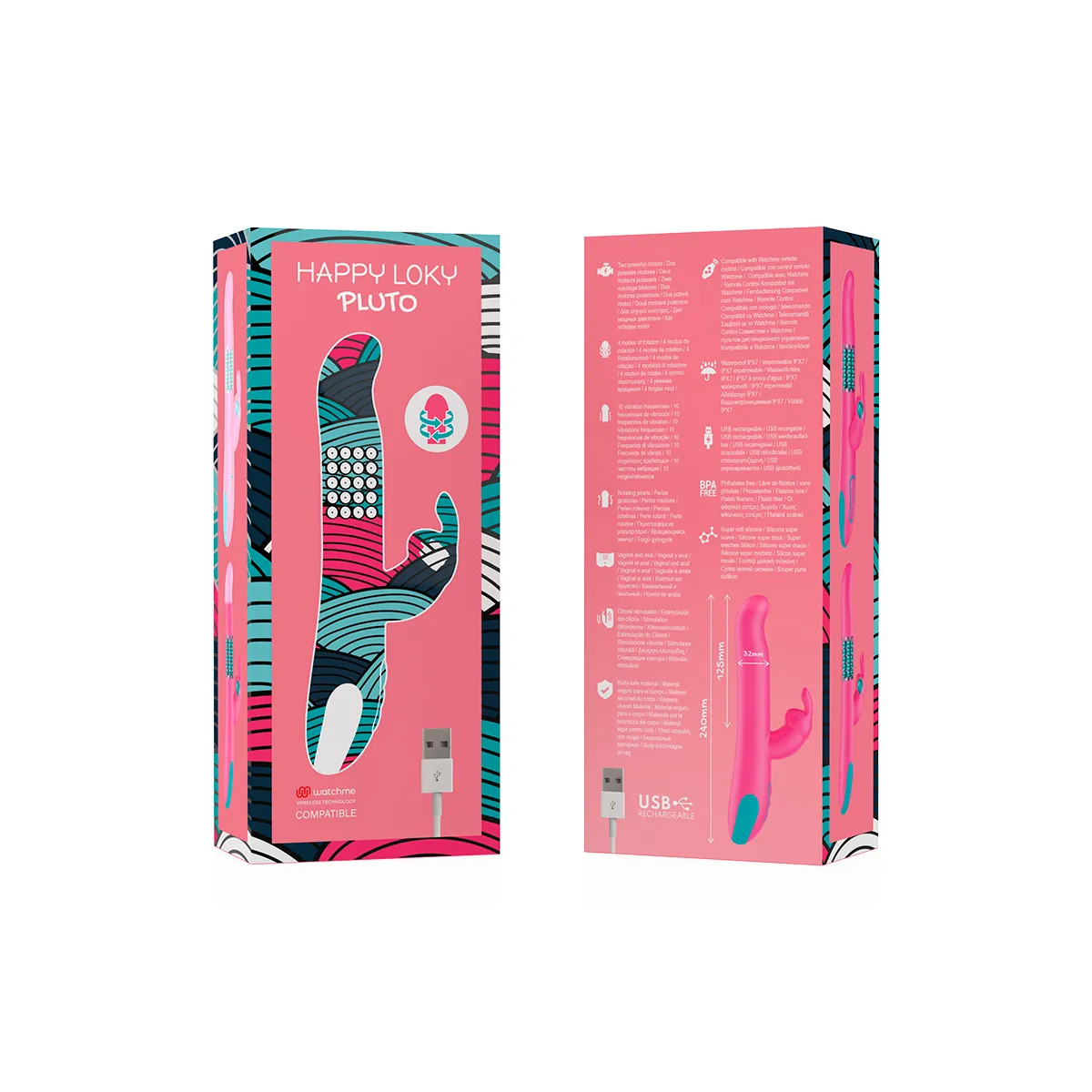 Pluto Rabbit Vibrator & Rotator Watchme Wireless Technologie Kompatibel von Happy Loky | Fesselliebe.de