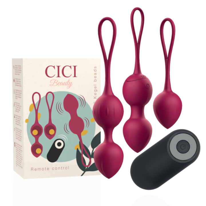 Premium Silikon 3 Vibrierende Kegelperlen mit Fernbedienung von Cici Beauty | Fesselliebe.de