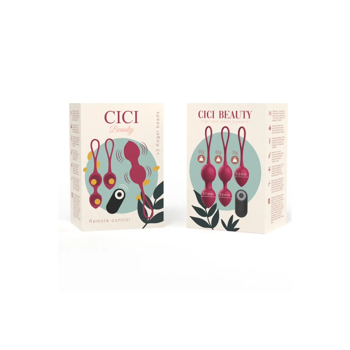 Premium Silikon 3 Vibrierende Kegelperlen mit Fernbedienung von Cici Beauty | Fesselliebe.de