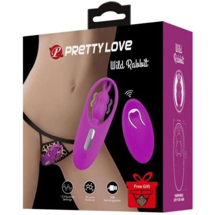 Wild Rabbit Stimulator für Höschen mit Fernbedienung Flieder von Pretty Love Smart | Fesselliebe.de