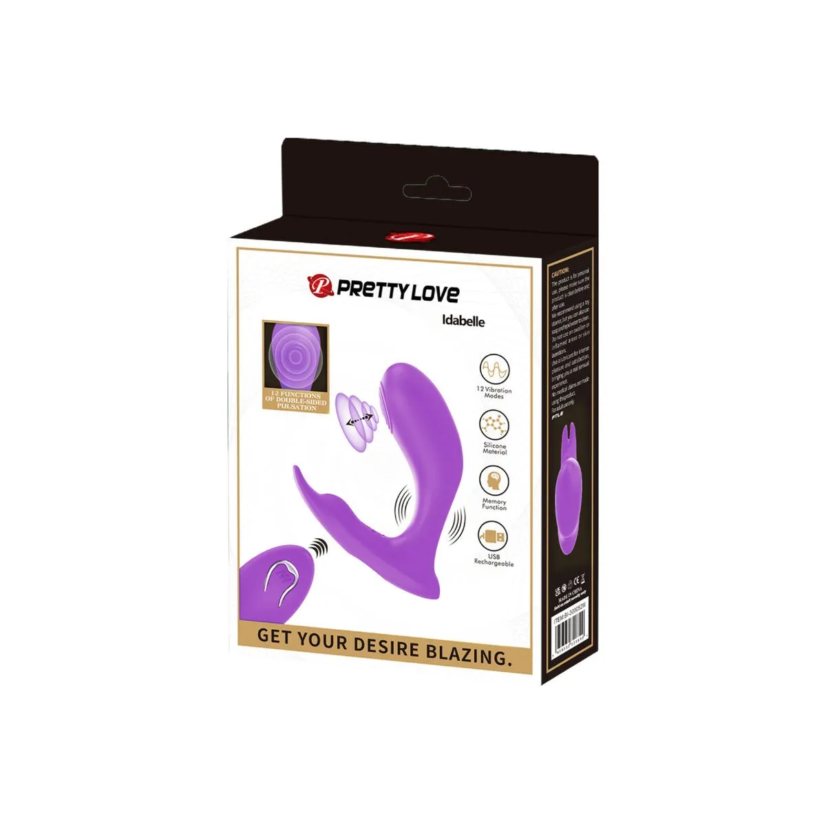 Idabelle Vibration & Pulsation mit Fernbedienung Violett von Pretty Love Bottom | Fesselliebe.de