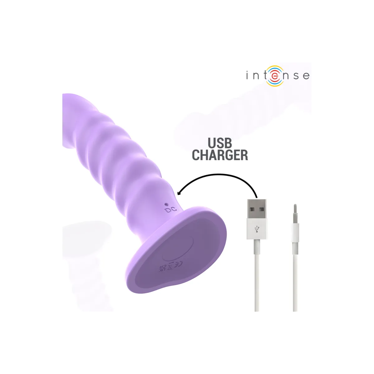 Brenda Vibrator Grösse M Spiralendesign 10 Vibrationen Lila mit Fernbedienung von Intense Fun | Fesselliebe.de
